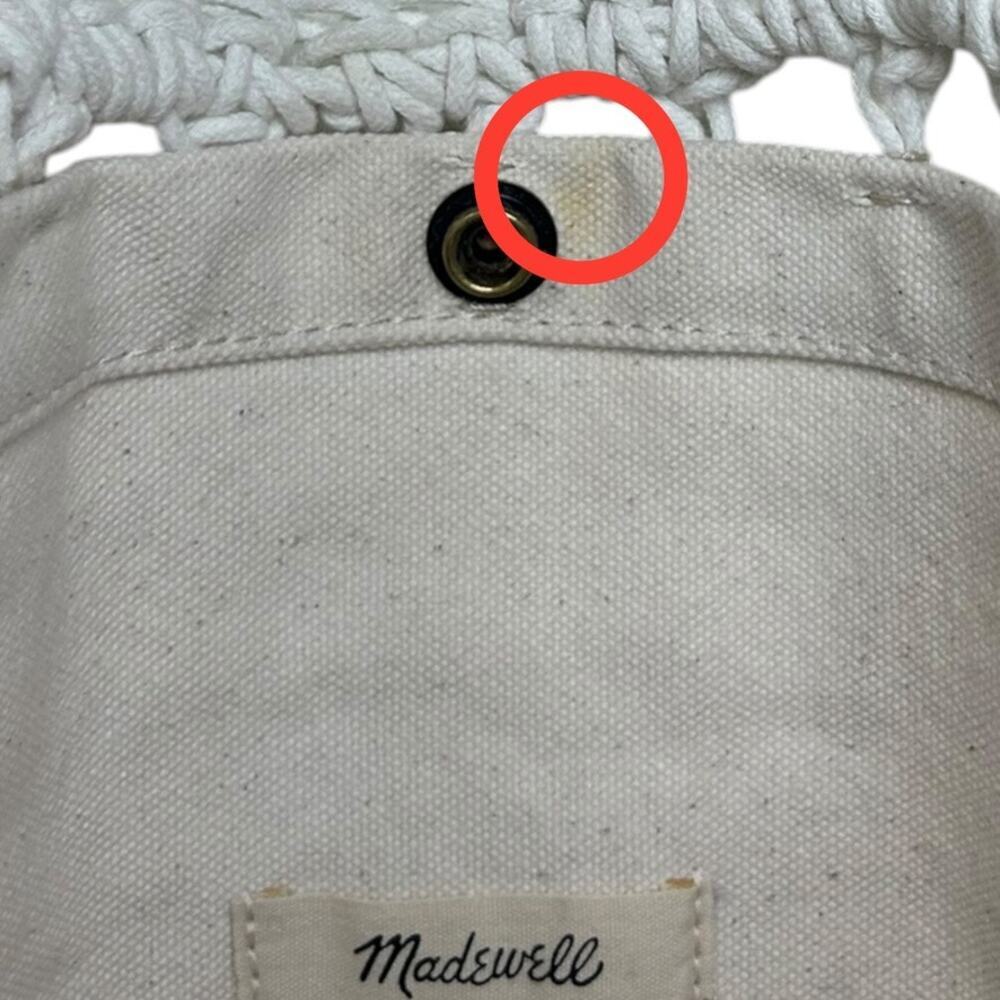 Madewell Women's 'The Crocheted Shoulder Bag' Cross-Body, Knit, White, One-Size - Picture 15 of 15
